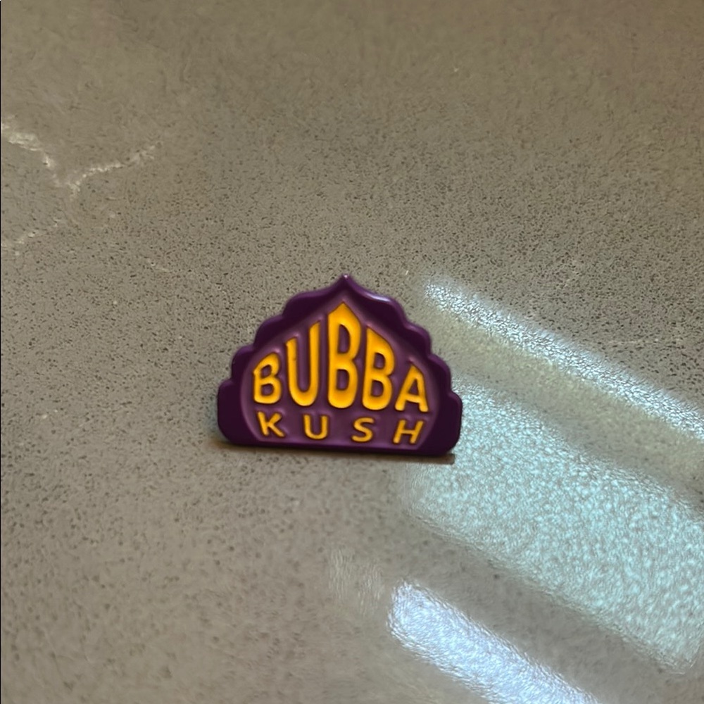 Purple and Yellow Bubba Kush Pin